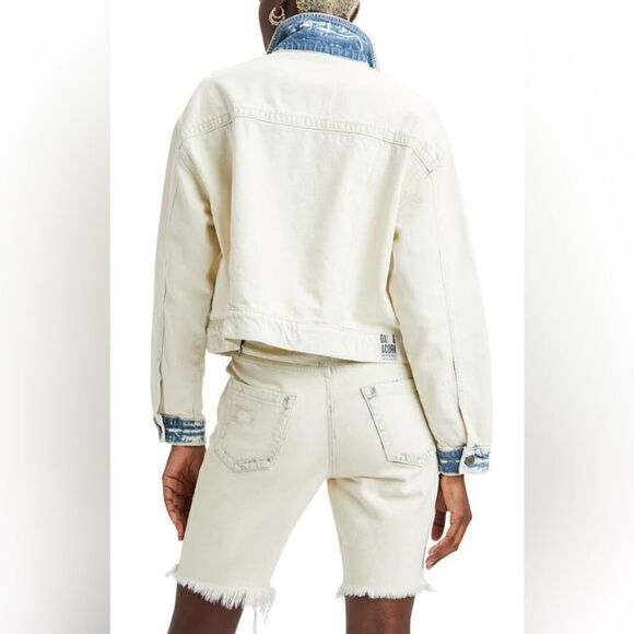 Oak & Acorn Everyday Dip Dye Denim Trucker Jacket Dipped Indigo Small NEW $390 - Picture 3 of 8